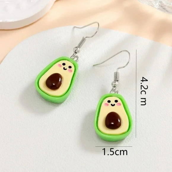 AVOCADO Earrings Teacher fun earrings - Picture 3 of 4